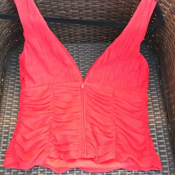 JS Boutique red beaded blouse size L - Picture 3 of 8